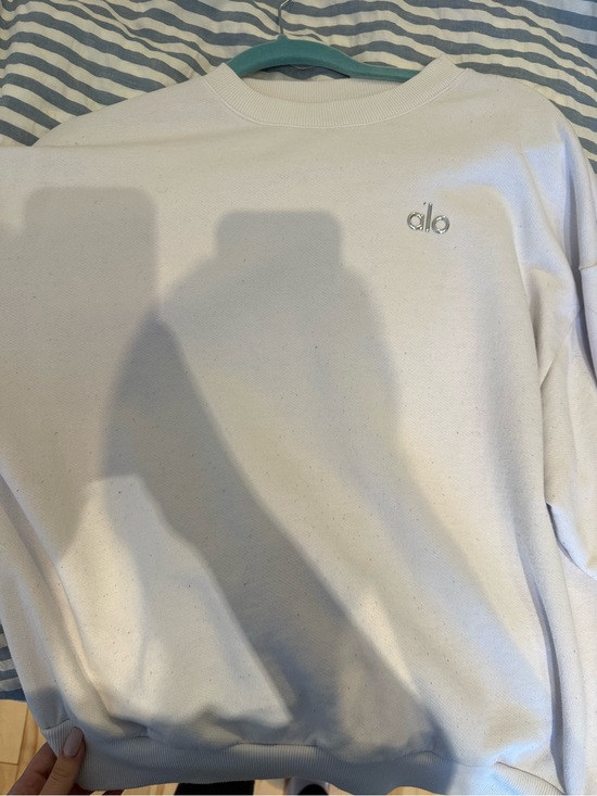 ALO Yoga Sweaters - ALO Yoga white Crewneck Sweatshirt with Silver Logo